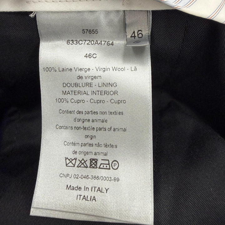 Pristine DIOR slacks Center press pants Navy wool mens 46