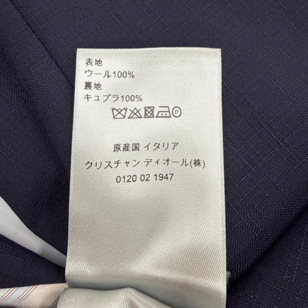 Pristine DIOR slacks Center press pants Navy wool mens 46