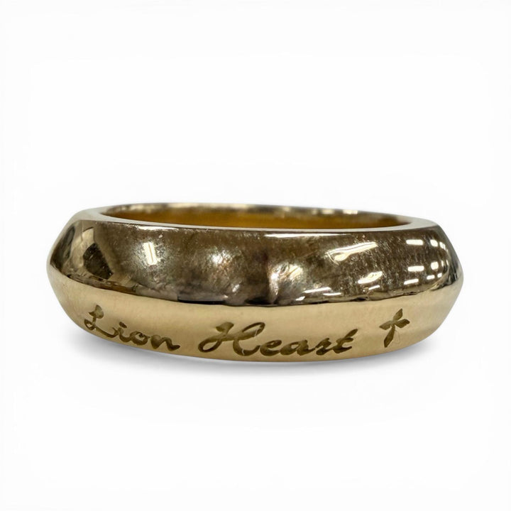 Excellent LION HEART Ring gold 18K mens