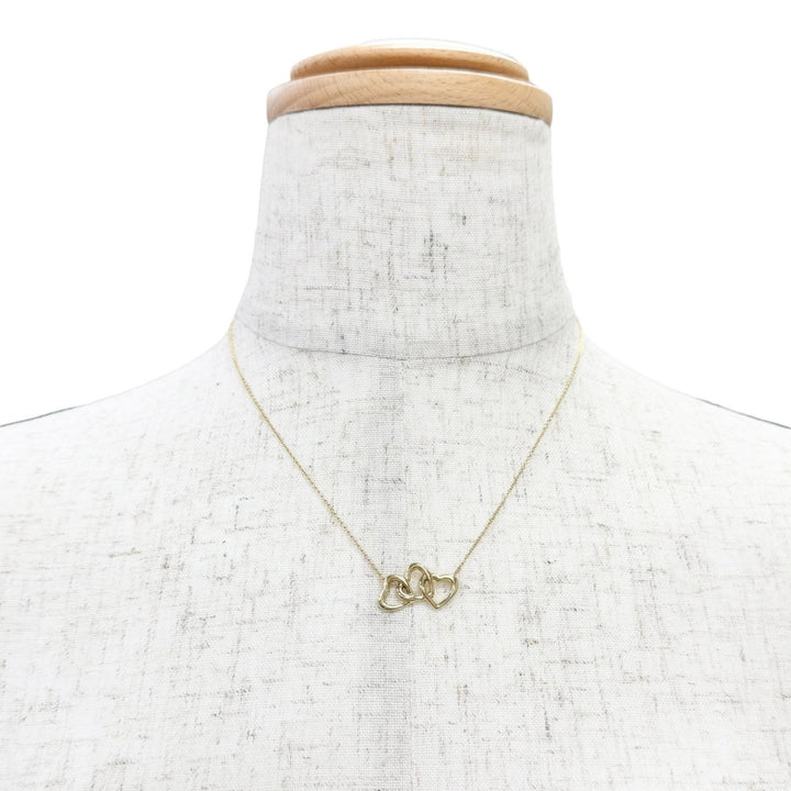 Excellent TIFFANY&Co. Necklace Triple Heart Necklace 750(YG) K18(YG) Yellow Gold