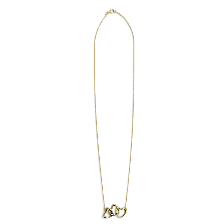 Excellent TIFFANY&Co. Necklace Triple Heart Necklace 750(YG) K18(YG) Yellow Gold