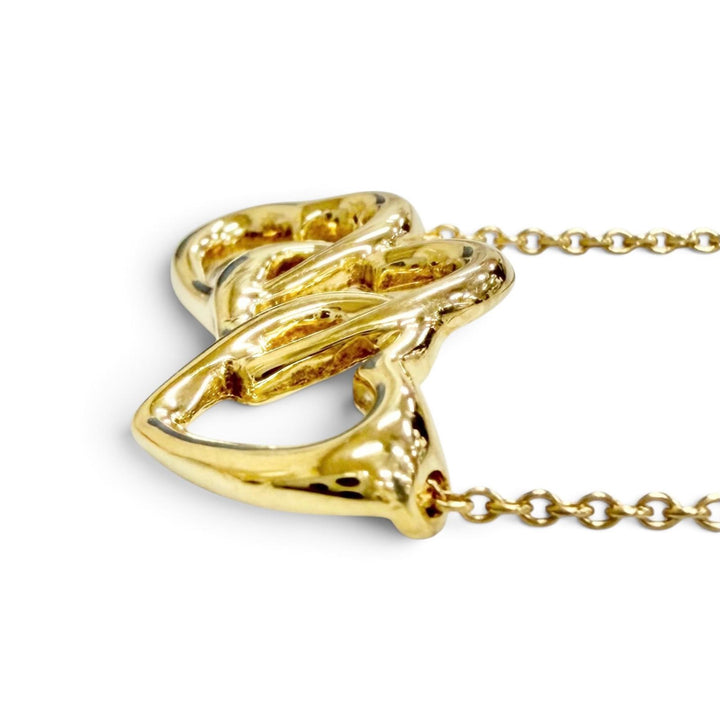 Excellent TIFFANY&Co. Necklace Triple Heart Necklace 750(YG) K18(YG) Yellow Gold