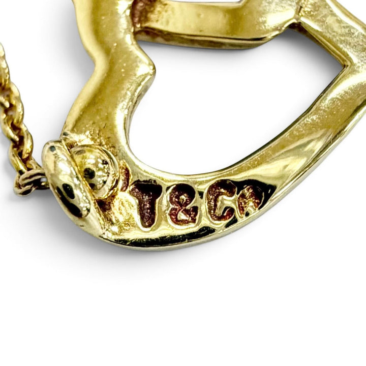 Excellent TIFFANY&Co. Necklace Triple Heart Necklace 750(YG) K18(YG) Yellow Gold