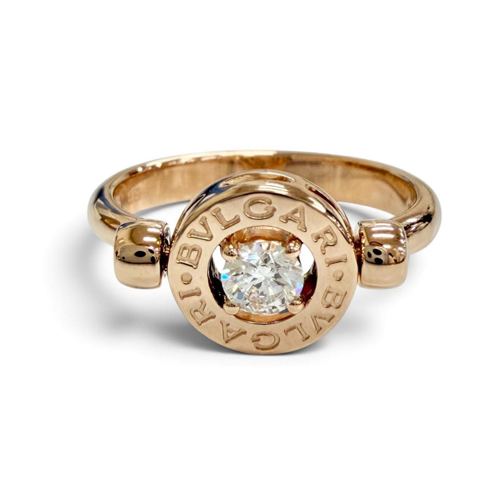 Excellent BVLGARI Bvlgari Bvlgari Flip Ring, 1P Diamond, 750 (PG) Pink gold 56
