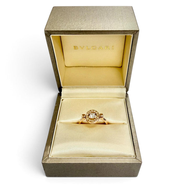 Excellent BVLGARI Bvlgari Bvlgari Flip Ring, 1P Diamond, 750 (PG) Pink gold 56