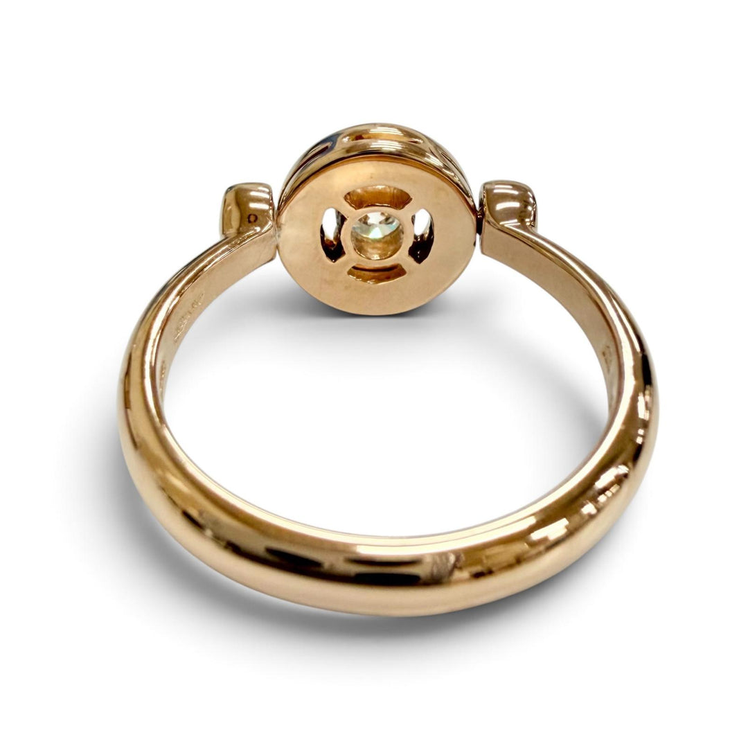 Excellent BVLGARI Bvlgari Bvlgari Flip Ring, 1P Diamond, 750 (PG) Pink gold 56