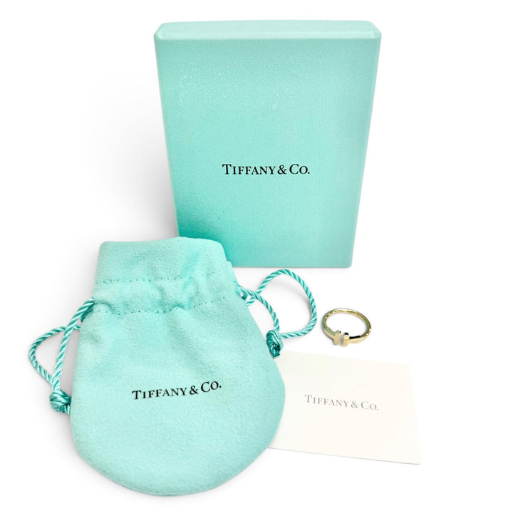Excellent TIFFANY&Co. Ring ring T wire ring 750(YG) Yellow Gold 750 Women