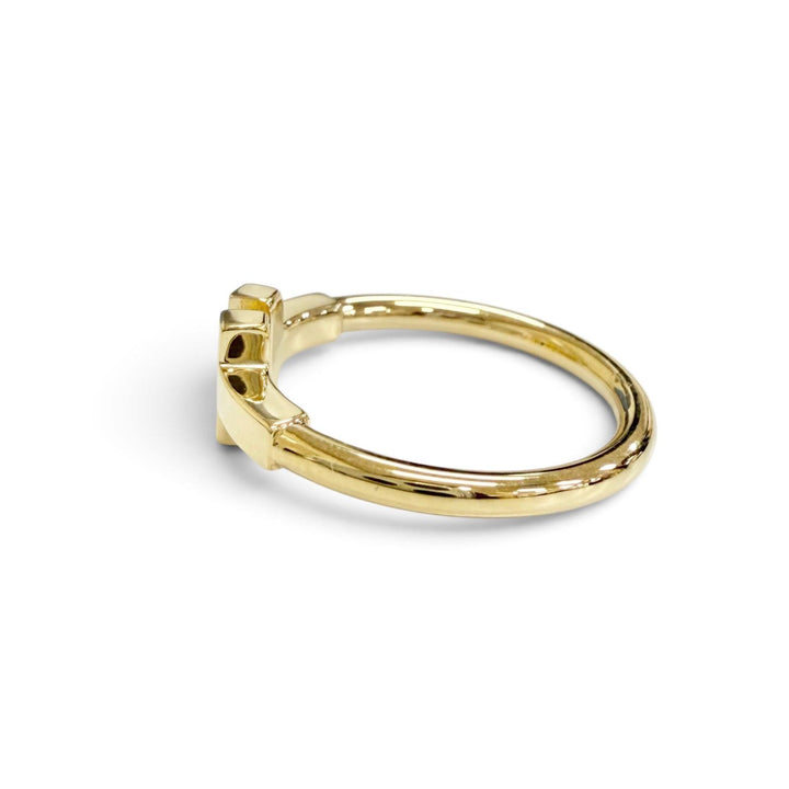 Excellent TIFFANY&Co. Ring ring T wire ring 750(YG) Yellow Gold 750 Women