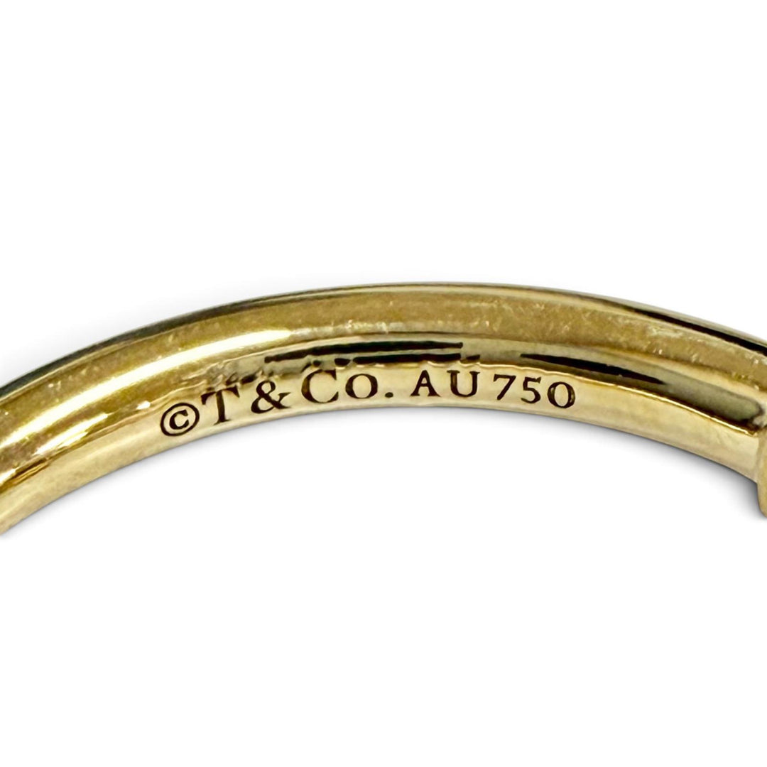 Excellent TIFFANY&Co. Ring ring T wire ring 750(YG) Yellow Gold 750 Women