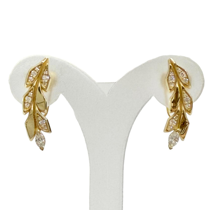 Excellent TIFFANY&Co. Pierce Vine Diamond Pierce 750 (YG) Total 0.33ct