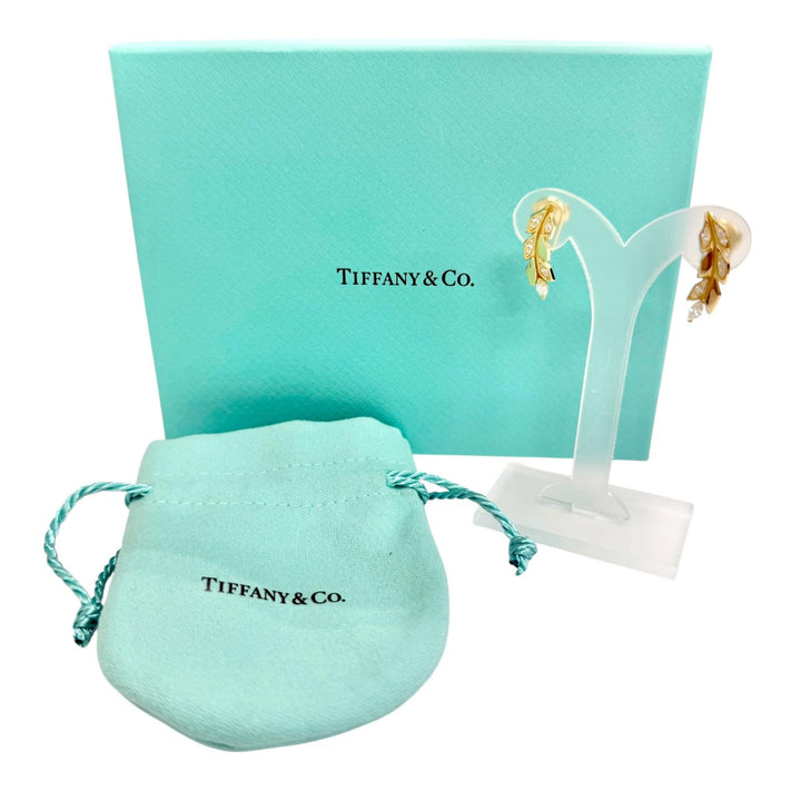 Excellent TIFFANY&Co. Pierce Vine Diamond Pierce 750 (YG) Total 0.33ct