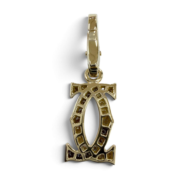 Excellent Cartier Pendant top 2C ダイヤ チャーム Yellow Gold 750 Women PN4237