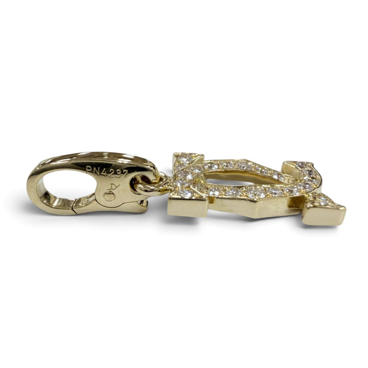 Excellent Cartier Pendant top 2C ダイヤ チャーム Yellow Gold 750 Women PN4237
