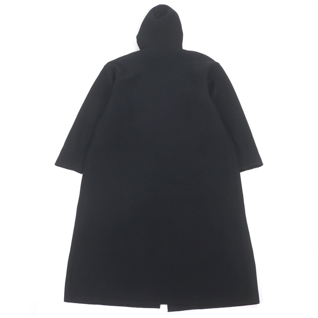 Excellent HYKE coat Hooded work coat black wool mens 1 232-17397