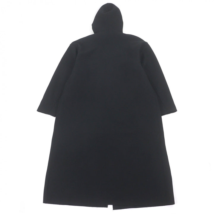 Excellent HYKE coat Hooded work coat black wool mens 1 232-17397