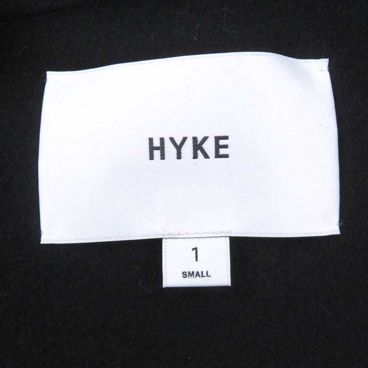 Excellent HYKE coat Hooded work coat black wool mens 1 232-17397