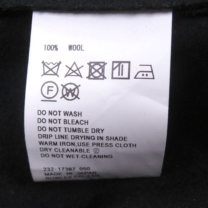 Excellent HYKE coat Hooded work coat black wool mens 1 232-17397
