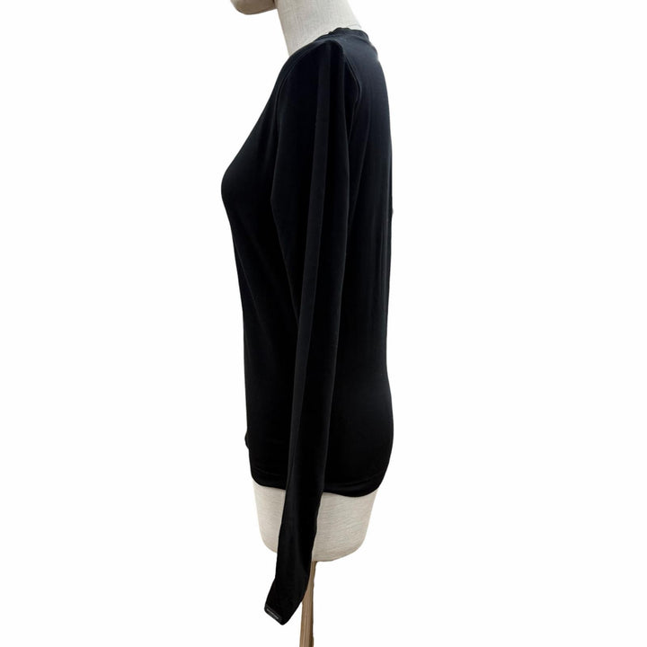 Pristine BALENCIAGA Long-sleeved T-shirt black cotton Women L 773285