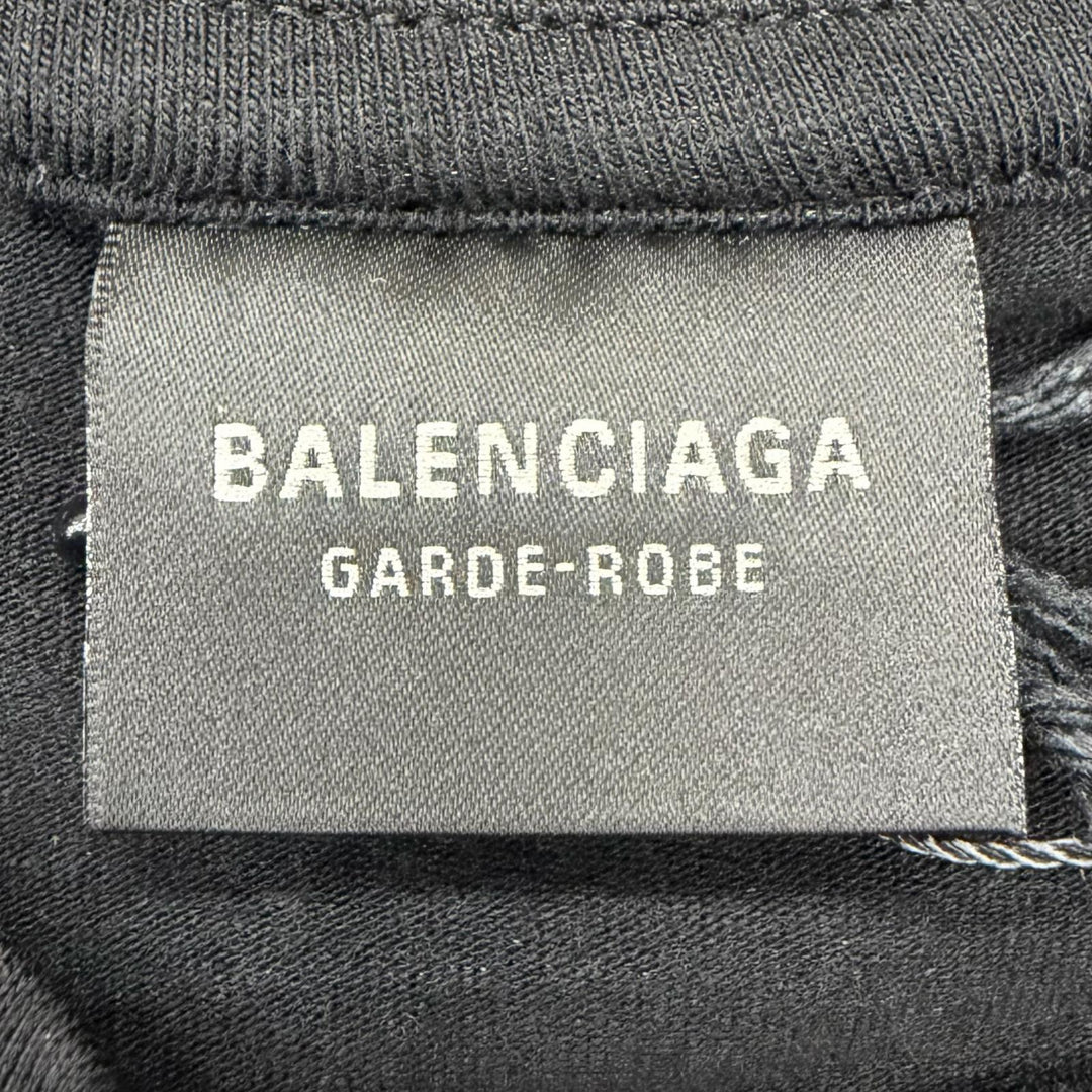 Pristine BALENCIAGA Long-sleeved T-shirt black cotton Women L 773285