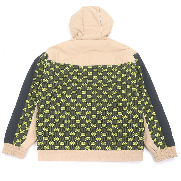 Pristine GUCCI Blouson GG Jersey Zip Hoodie Custom Jacket beige