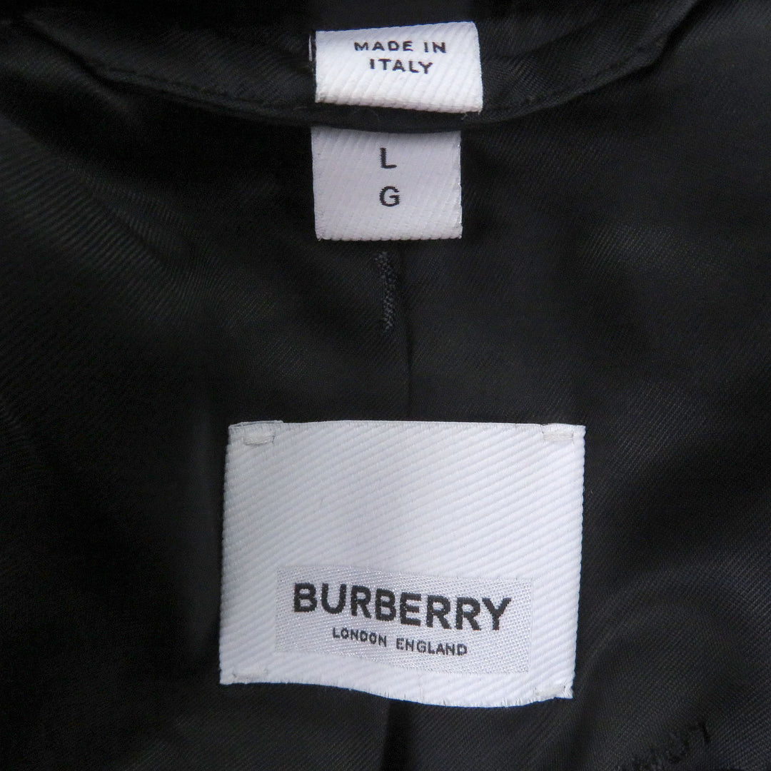 Excellent BURBERRY Jacket Logo buttons, tailored style, padded, quilted. black