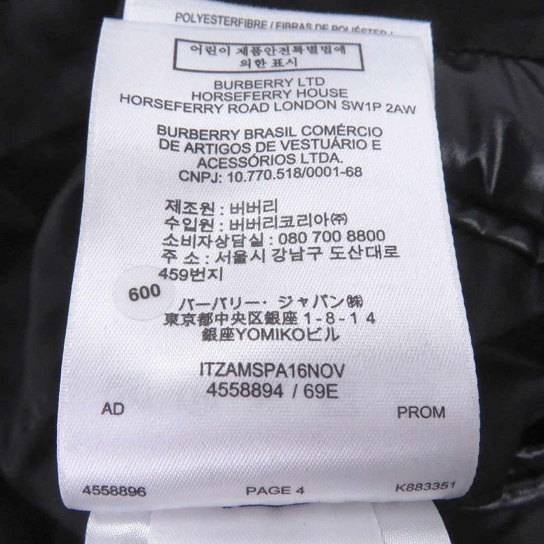 Excellent BURBERRY Jacket Logo buttons, tailored style, padded, quilted. black