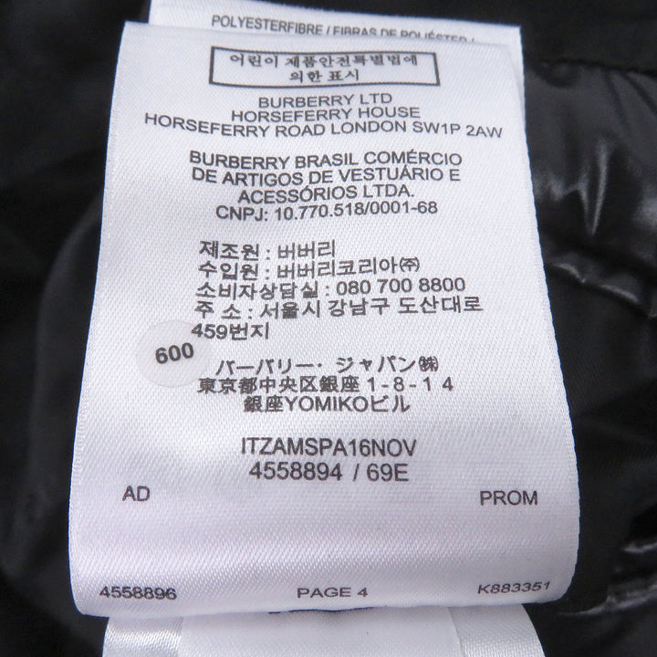 Excellent BURBERRY Jacket Logo buttons, tailored style, padded, quilted. black