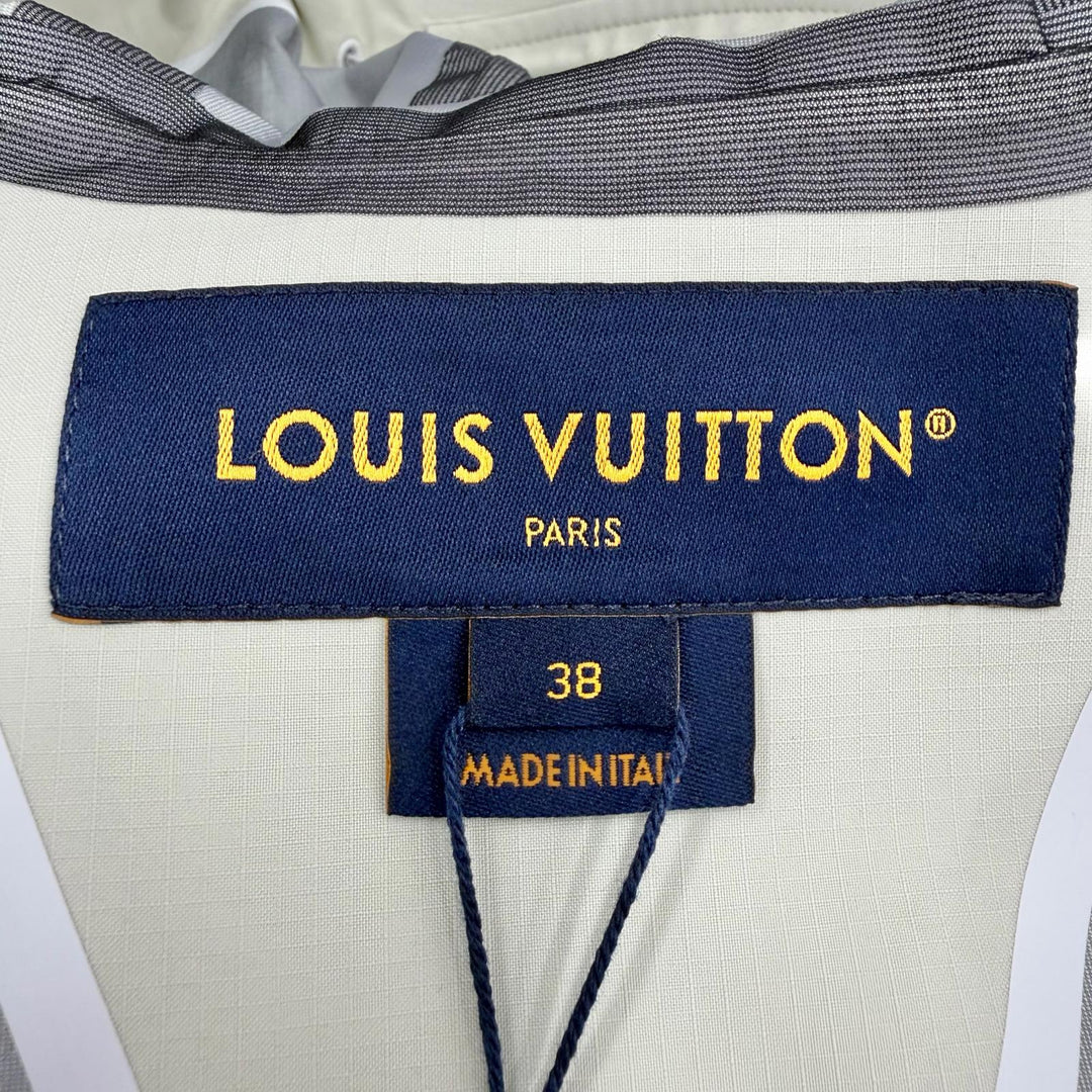 Pristine LOUIS VUITTON Blouson Sporty Cut Out Parka Ivory Women 38 1AIPRX