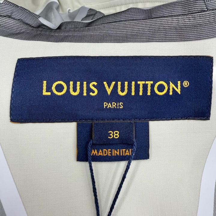 Pristine LOUIS VUITTON Blouson Sporty Cut Out Parka Ivory Women 38 1AIPRX