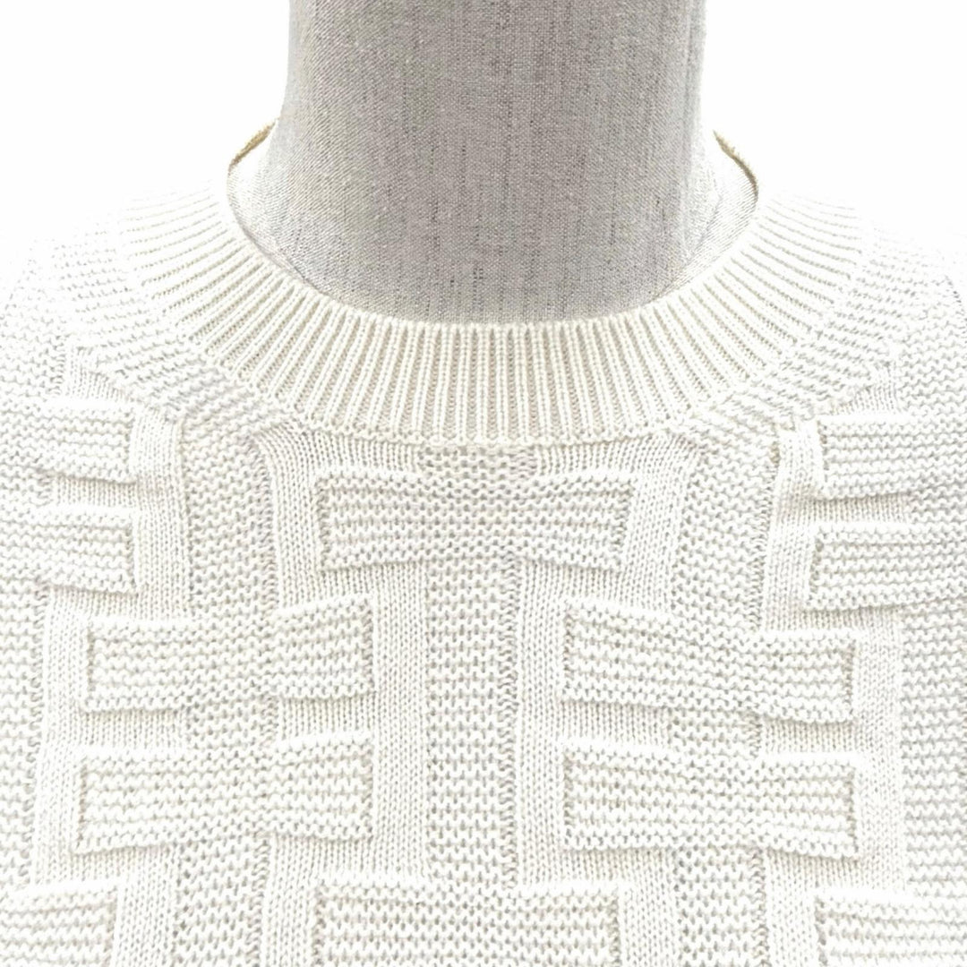 Pristine HERMES knit off white Virgin wool Women 36