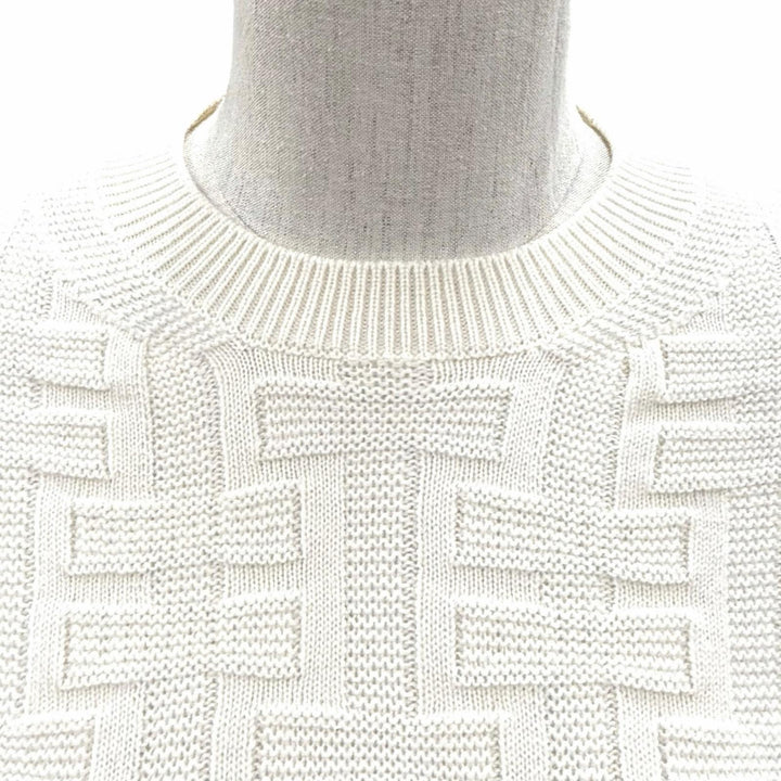 Pristine HERMES knit off white Virgin wool Women 36
