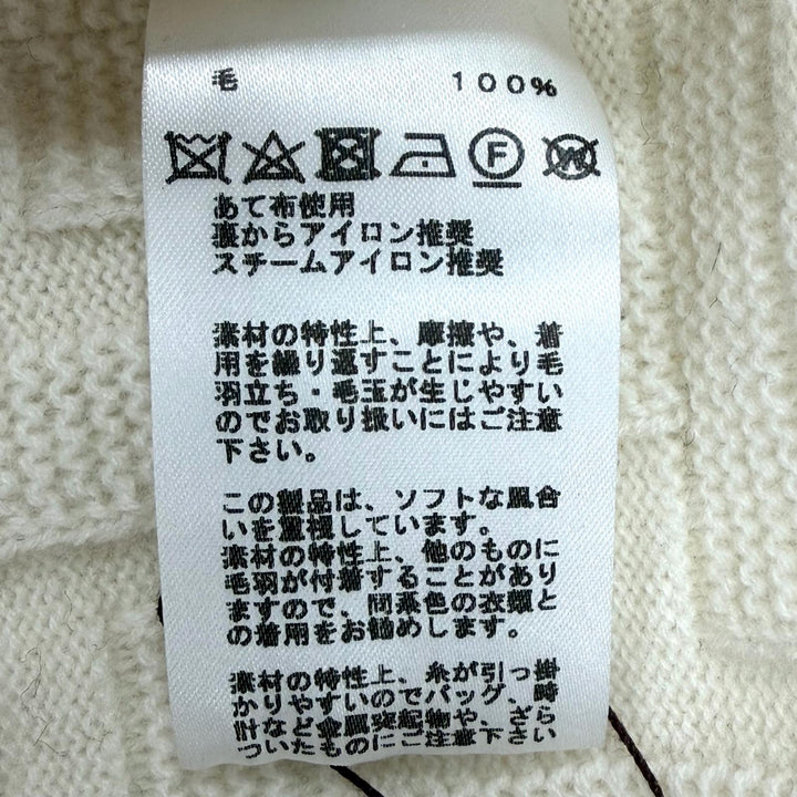 Pristine HERMES knit off white Virgin wool Women 36