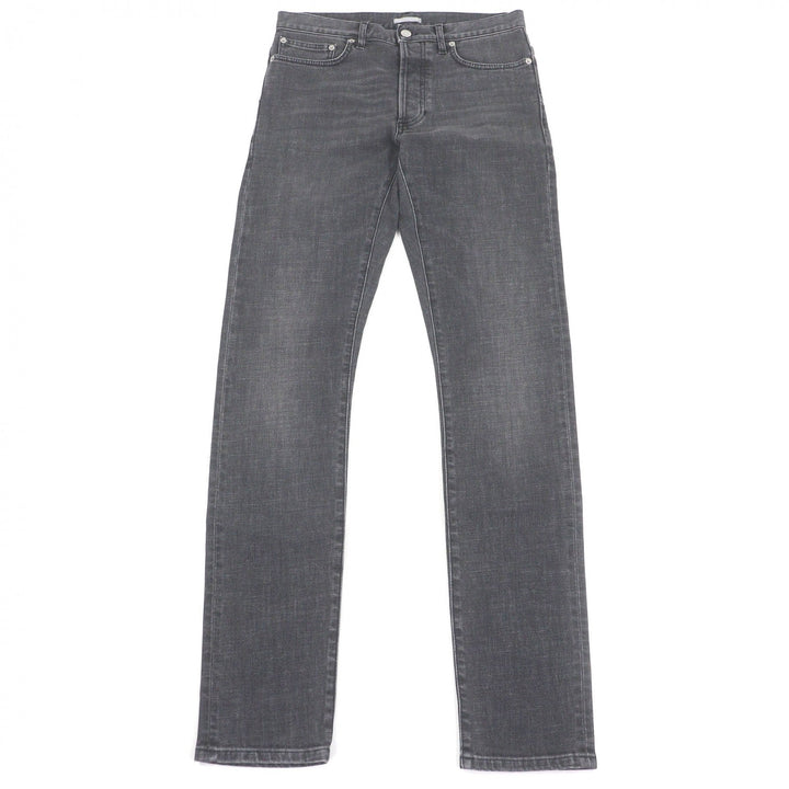 Excellent DIOR Denim pants Logo leather patch gray cotton mens 29