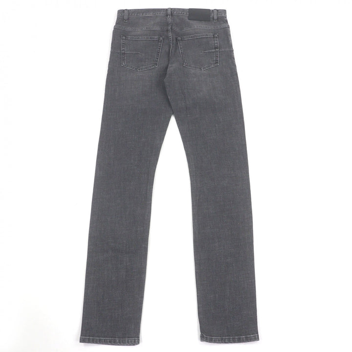 Excellent DIOR Denim pants Logo leather patch gray cotton mens 29