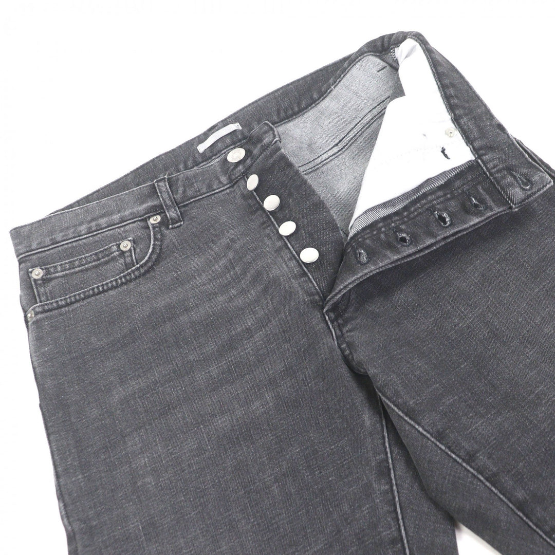Excellent DIOR Denim pants Logo leather patch gray cotton mens 29