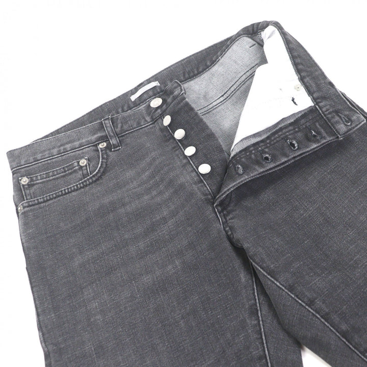 Excellent DIOR Denim pants Logo leather patch gray cotton mens 29