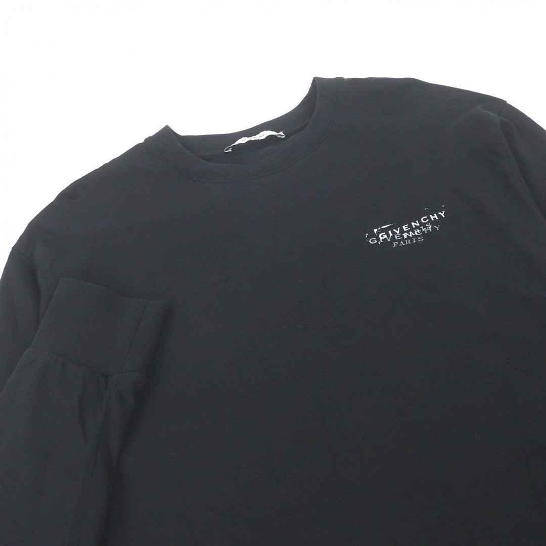 Excellent GIVENCHY Long-sleeved T-shirt Logo print black cotton