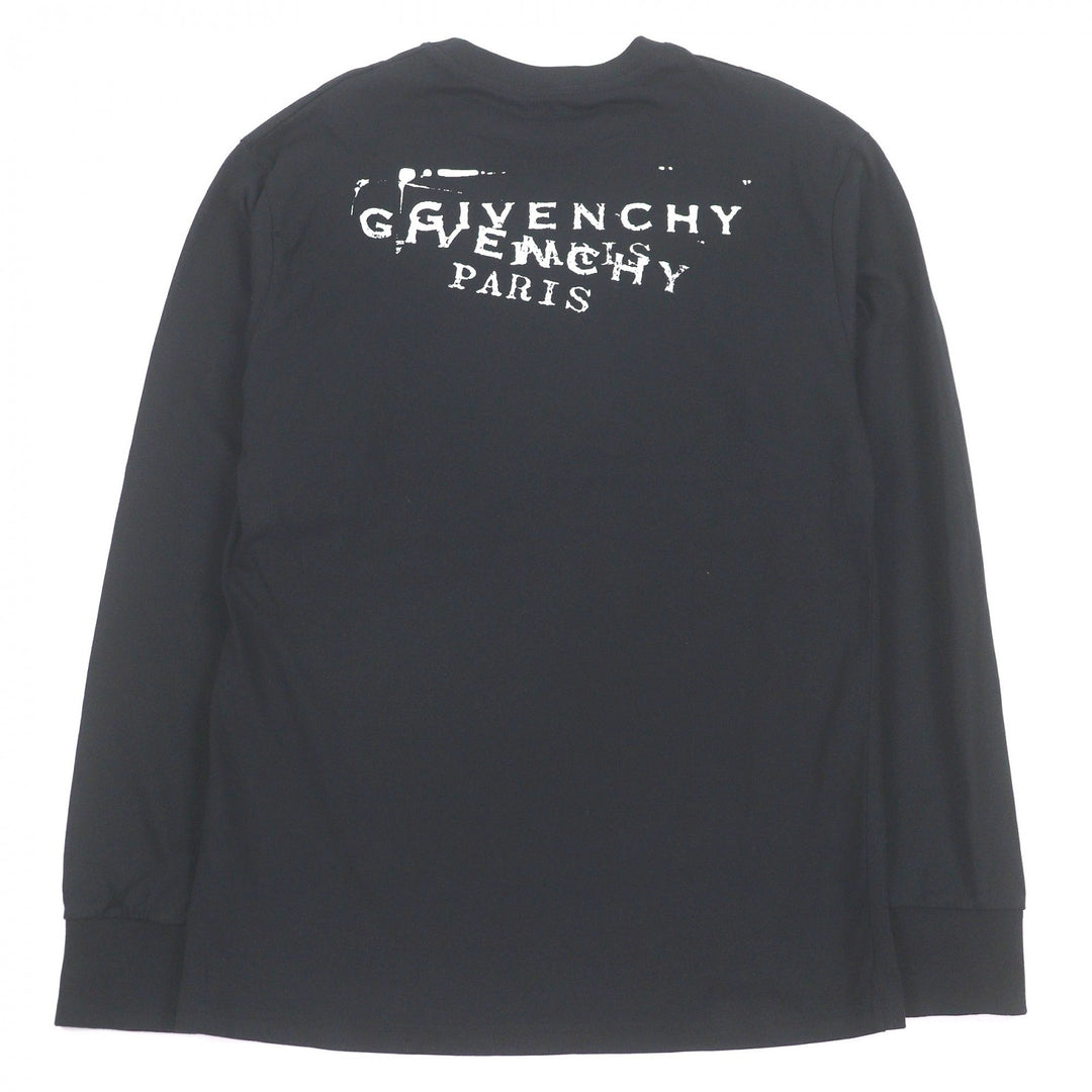 Excellent GIVENCHY Long-sleeved T-shirt Logo print black cotton