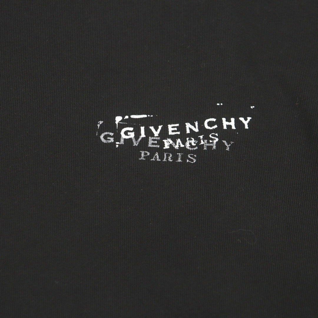 Excellent GIVENCHY Long-sleeved T-shirt Logo print black cotton