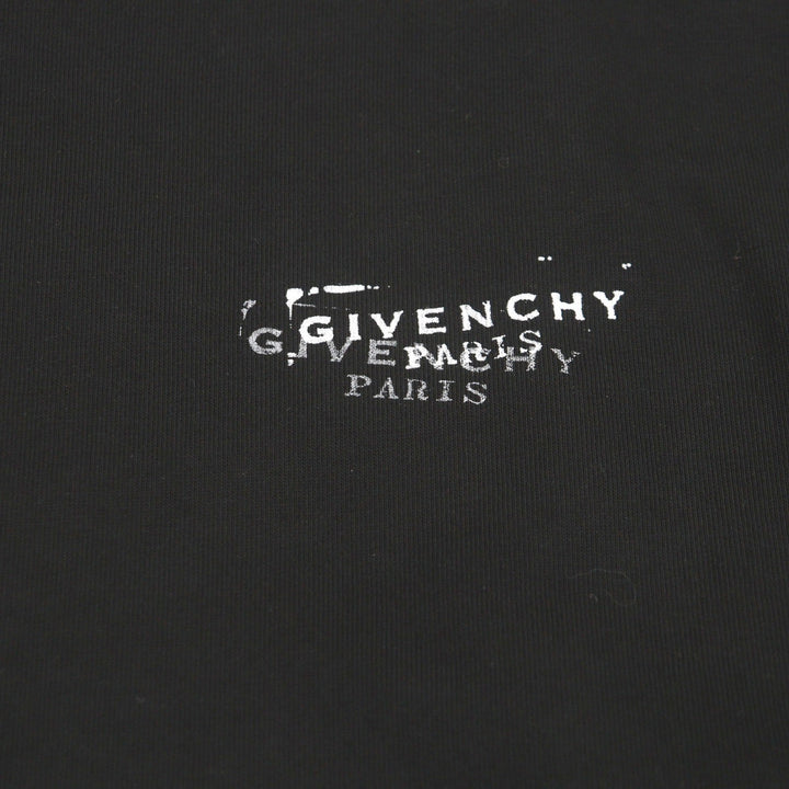 Excellent GIVENCHY Long-sleeved T-shirt Logo print black cotton