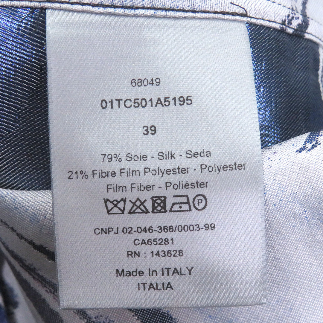Pristine DIOR Long sleeve shirt Kenny Scharf graphic print Blue silk