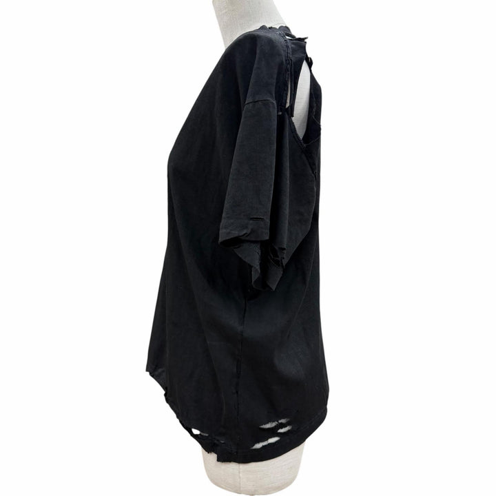 Pristine BALENCIAGA Short sleeve T-shirt black cotton Women XS 826344