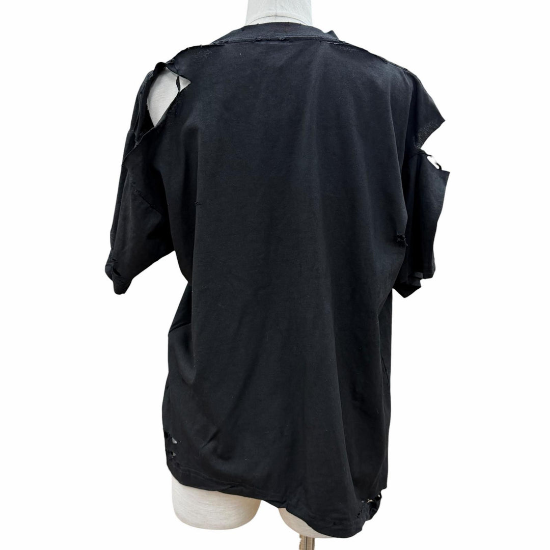 Pristine BALENCIAGA Short sleeve T-shirt black cotton Women XS 826344