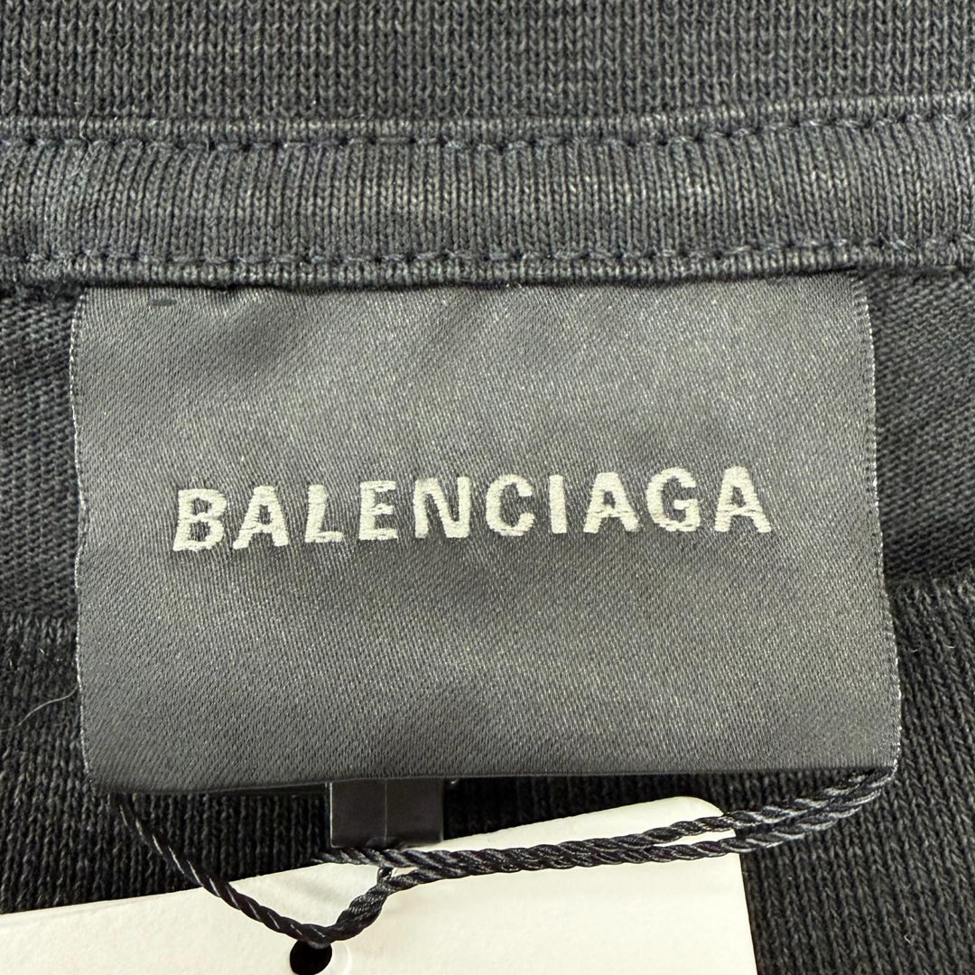 Pristine BALENCIAGA Short sleeve T-shirt black cotton Women XS 826344