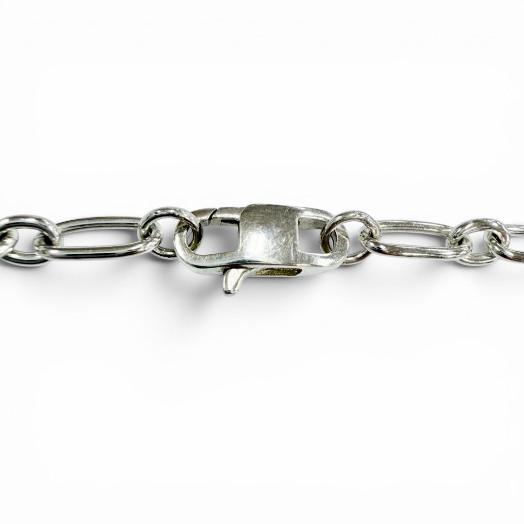 Great TIFFANY&Co. bracelet 1837 Small Double Lock Silver AG925 Women