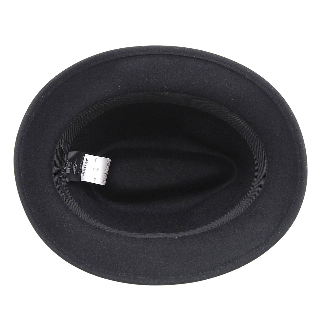 Pristine GUCCI hat Leather felt hat with interlocking GMetal black wool mens XL