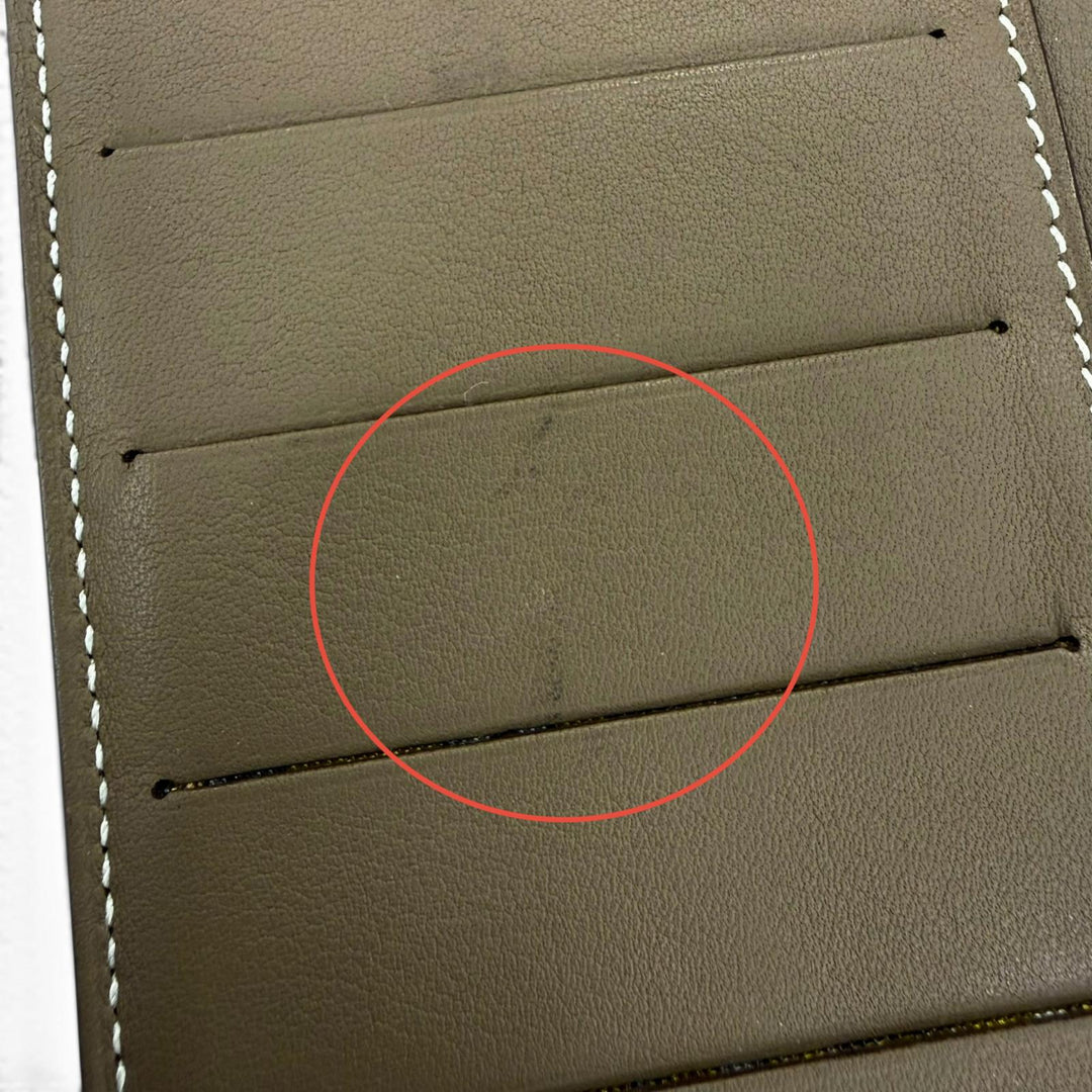 Very Good HERMES Purse Citizen twill long Long wallet leather Women