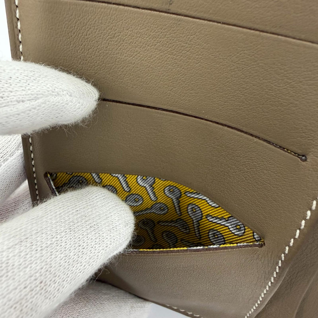 Very Good HERMES Purse Citizen twill long Long wallet leather Women