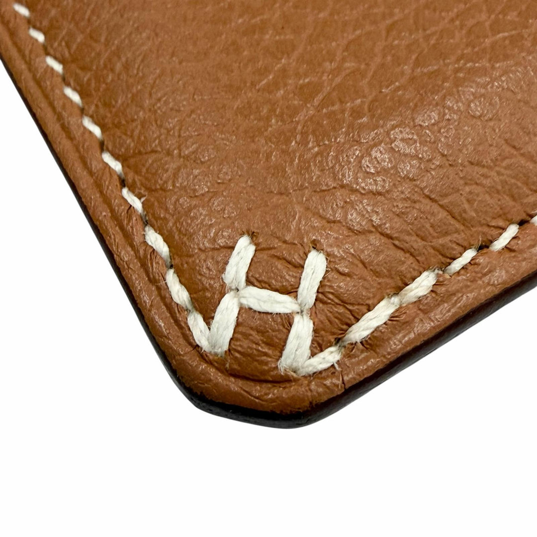 Great HERMES Card Case Hserie Pass Case Card Case leather mens