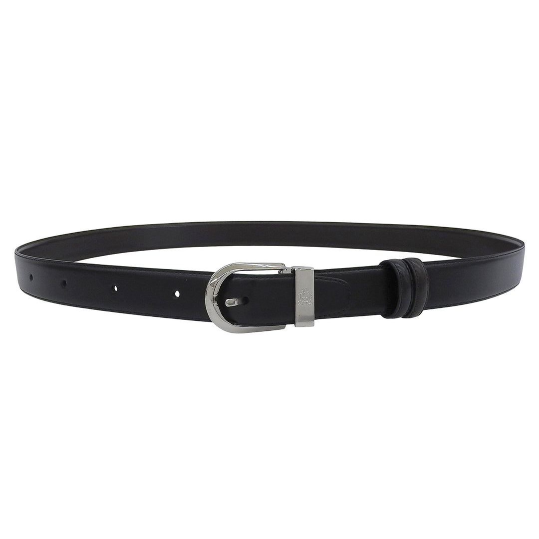 Excellent Dunhill belt reversible black leather mens